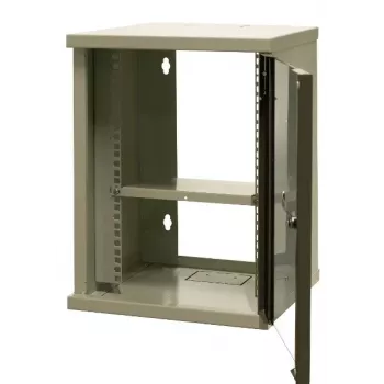 EMITER EM/SOHO-9U 10 inch 9U sieninis tinklo spintelė su stiklinėmis durelėmis, 325×330×445 mm, juoda