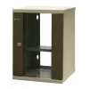EMITER EM/SOHO-9U 10 inch 9U sieninis tinklo spintelė su stiklinėmis durelėmis, 325×330×445 mm, juoda