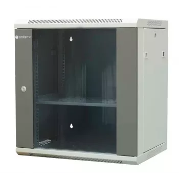 EMITER EM/AP6412 12U sieninis tinklo spintelė 600x450x635mm stiklinės durelės juoda