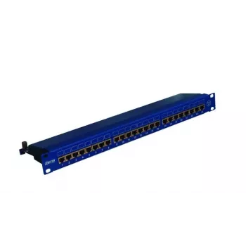 EMITERNET skydelis 19 inch, 24xRJ45 STP cat.6 (1U) su lentyna, mėlynas DCN/PPFA674EKS248C6