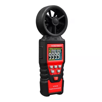 HABOTEST HT625B skaitmeninis anemometras su USB, vėjo greičio/temperatūros/oro tūrio matuoklis, apšviestas LCD, išorinis sparnuotės jutiklis