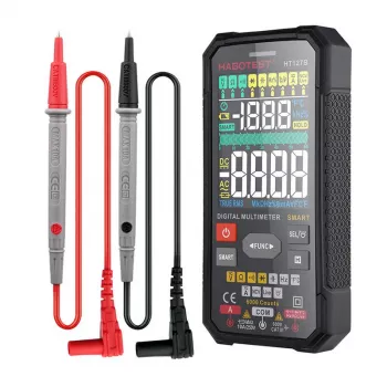 Habotest HT127B skaitmeninis universalus multimetras True RMS 6000 rodmenų automatinio diapazono su NCV ir temperatūros matavimu