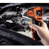 NEO TOOLS 75-276 Pirometras, bekontaktis infraraudonųjų spindulių termometras su dvigubu lazeriniu taikymu, -50°C iki 880°C, 12:1 D:S, reguliuojamas spinduliavimo koeficientas, LCD su apšvietimu