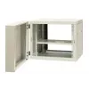 EMITER EM/AH6509 19 colių 9U sieninis skeltas spintelė su grūdinto stiklo durelėmis, 600x550x500 mm, juoda