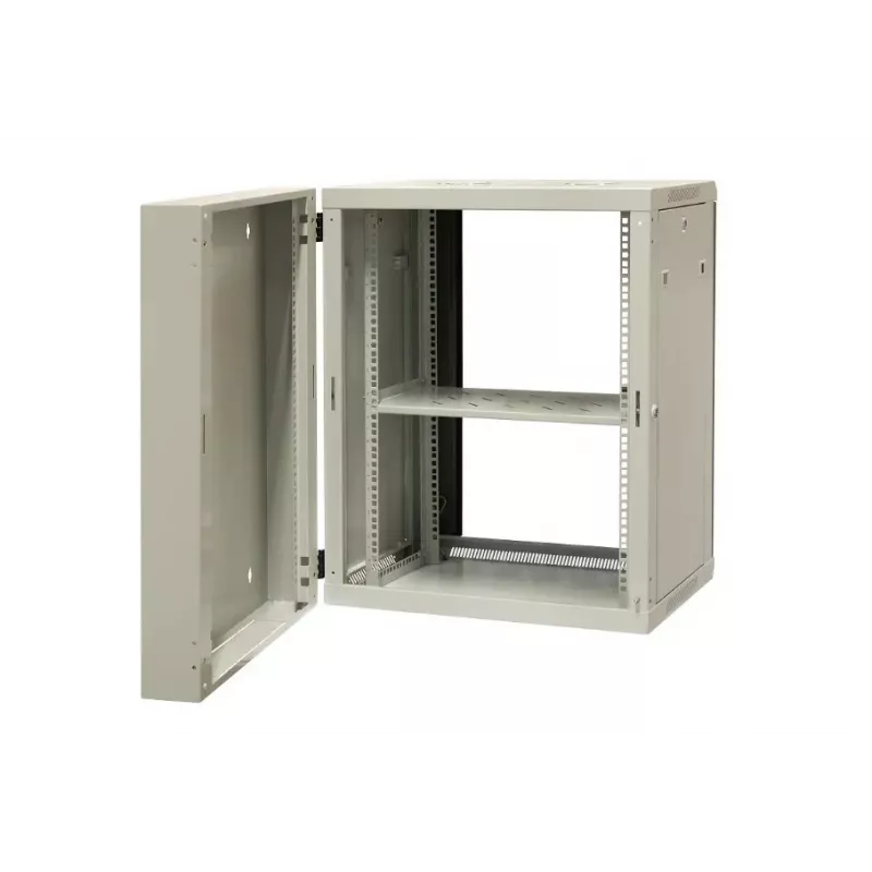 EMITER EM/AH6515 15U sieninis tinklo spintelė 600x550x770 mm, grūdinto stiklo durelės, juoda