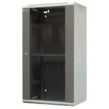 EMITER EM/AP6422 22U sieninis serverių spintos korpusas 600x450x1083mm su stiklinėmis priekinėmis durimis