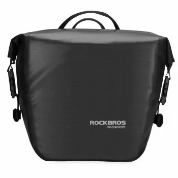 Rockbros AS-003-1BK dviračio sakva, atspari vandeniui, su peties diržu, montuojama priekyje/gale, 10-14 l - juoda