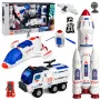 LEAN TOYS Didelis kosmoso rinkinys su stotimi, raketa, šatlu, tyrinėjimo transporto priemone ir astronautais