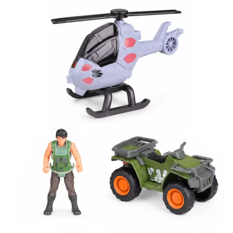 LEAN TOYS Tyrų tyrimų bazė Dinozaurų parko vartai Sraigtasparnis Ketratis Figūros Tyrėjas
