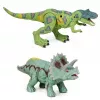 LEAN TOYS Dinozaurų tyrimų bazės rinkinys su dinozaurų figūrėlėmis, bokštu, narvu ir priedais