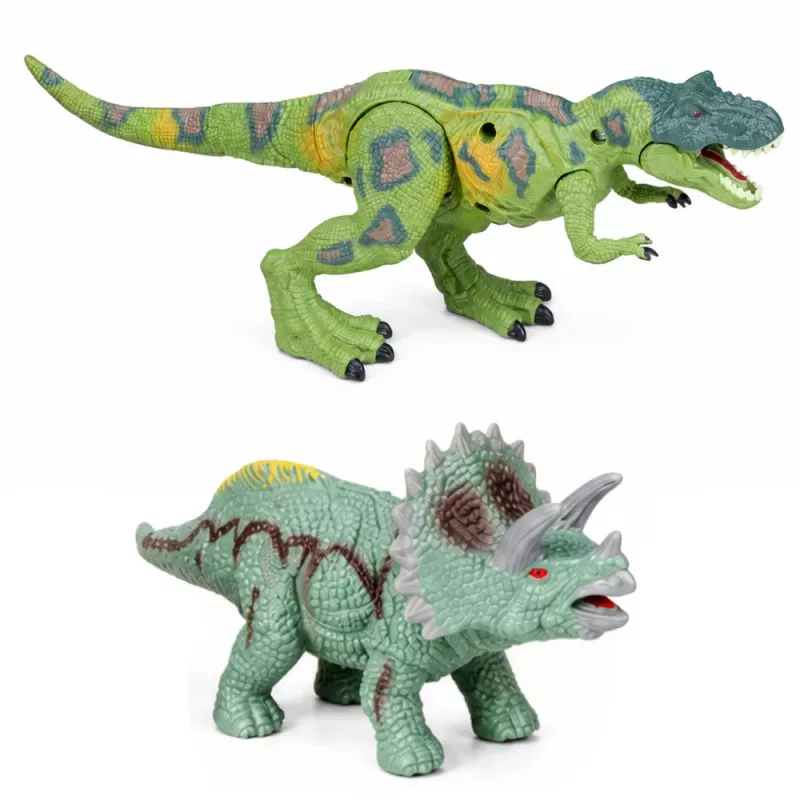 LEAN TOYS Dinozaurų tyrimų bazės rinkinys su dinozaurų figūrėlėmis, bokštu, narvu ir priedais