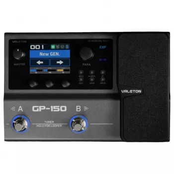 Valeton GP-150 Gitaros Multiefektų Procesorius su Išraiškos Pedalu, 140+ Efektų, 90+ Stiprintuvo Modelių, 90+ Kabineto Modelių, 20 Vartotojo IR Ląstelių, 90 Sekundžių Looper, Būgnų Mašina, USB-C Garso Sąsaja, 200 Išankstinių Nustatymų