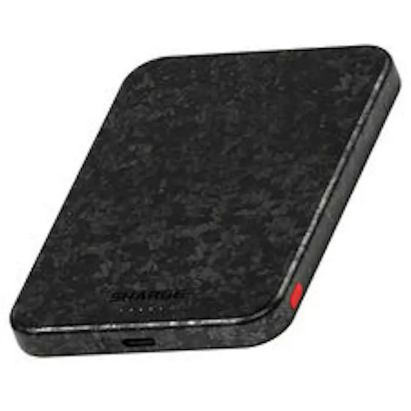 SHARGE CarbonMag 5K nešiojamas įkroviklis, 15W Qi, 20W USB-C - 5.000mAh, juodas