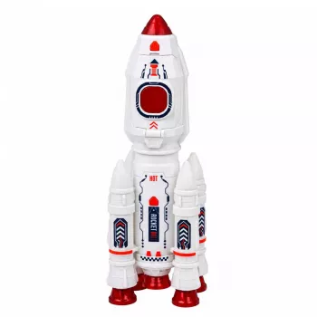 LEAN TOYS Kosmoso rinkinys raketos šatlas astronautai modulis šviesos garsai
