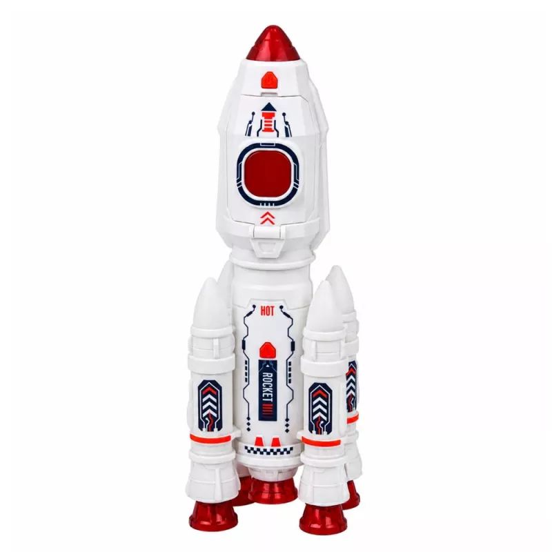 LEAN TOYS Kosmoso rinkinys raketos šatlas astronautai modulis šviesos garsai
