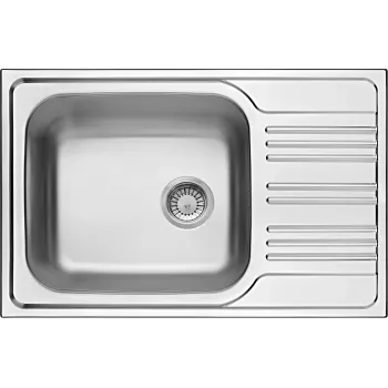DEANTE ZEX 311B 1 dubenėlio plieninė kriauklė su džiovinimo lentelė, nerūdijantis plienas, reversinė, 780x435 mm