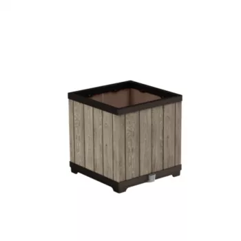 KETER Deco kvadratinis vazonas Ashwood gėlių vazonas