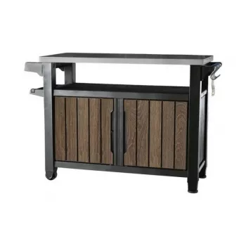 KETER Grilio stalas Deco Unity XL 207L riešuto atspalvio