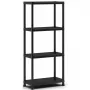 KETER 4 lygių lentyna Shelf 60 su 4 lentynomis 60x30x135cm juoda