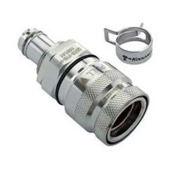 Koolance QDT3 Viton greito sujungimo mova, moteriška, skydinė įvorė - 10 mm vidinis skersmuo (3/8 colio)