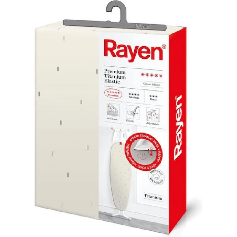 RAYEN Premium elastingas titaninis lyginimo lentos užvalkalas 127x51cm
