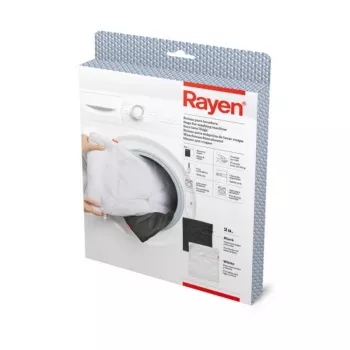 RAYEN Skalbinių tinklelio maišelių rinkinys, 2 vnt., 50x40 cm, juodas/baltas