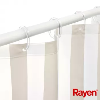 RAYEN dušo užuolaida 180x200cm balta/bež, PEVA