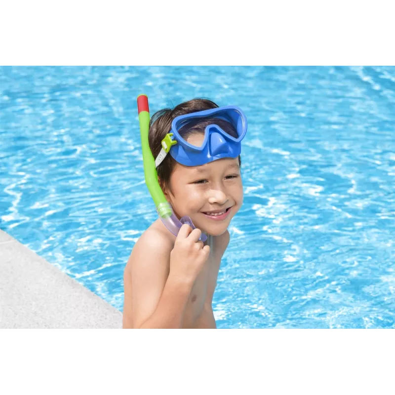 Žaliai mėlyna nardymo kaukė su snorkeliu Bestway 24036