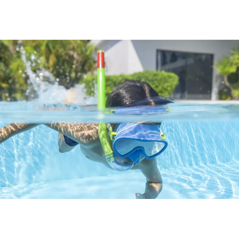 Žaliai mėlyna nardymo kaukė su snorkeliu Bestway 24036
