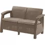 KETER sodo sofa dvivietė Corfu Love Seat smėlio spalvos