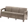 KETER Corfu Love Seat Max smėlio spalvos trijų vietų sodo sofa