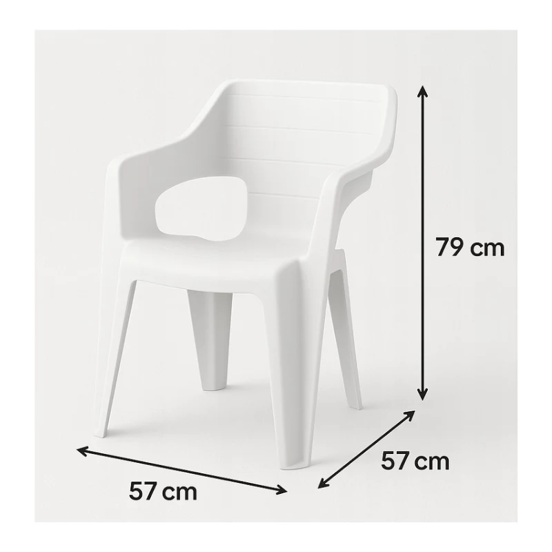 Keter Bilbao Low Back sodo kėdė balta 29213634400