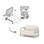 KETER Sodo sofa dvivietė Scandi Linea 2 vietų sofa akmenų pilka/šviesiai smėlio spalvos