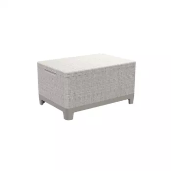KETER Sodo stalas / daiktadėžė Scandi Storage Table akmenų pilka / šviesiai smėlio spalvos