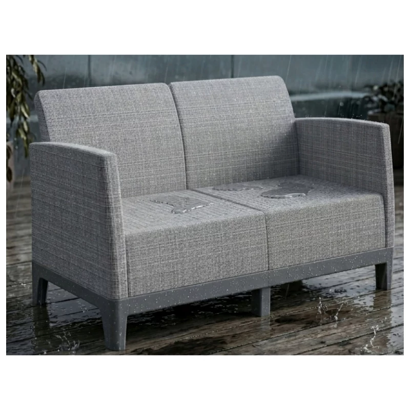 KETER Sodo sofa dvivietė Scandi Form 2 vietų sofa šviesiai pilka/tamsiai plieno pilka