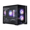 Zalman D30 juodas mATX Mini Tower kompiuterio korpusas su 3x 120mm ARGB ventiliatoriais ir grūdinto stiklo šonine plokšte