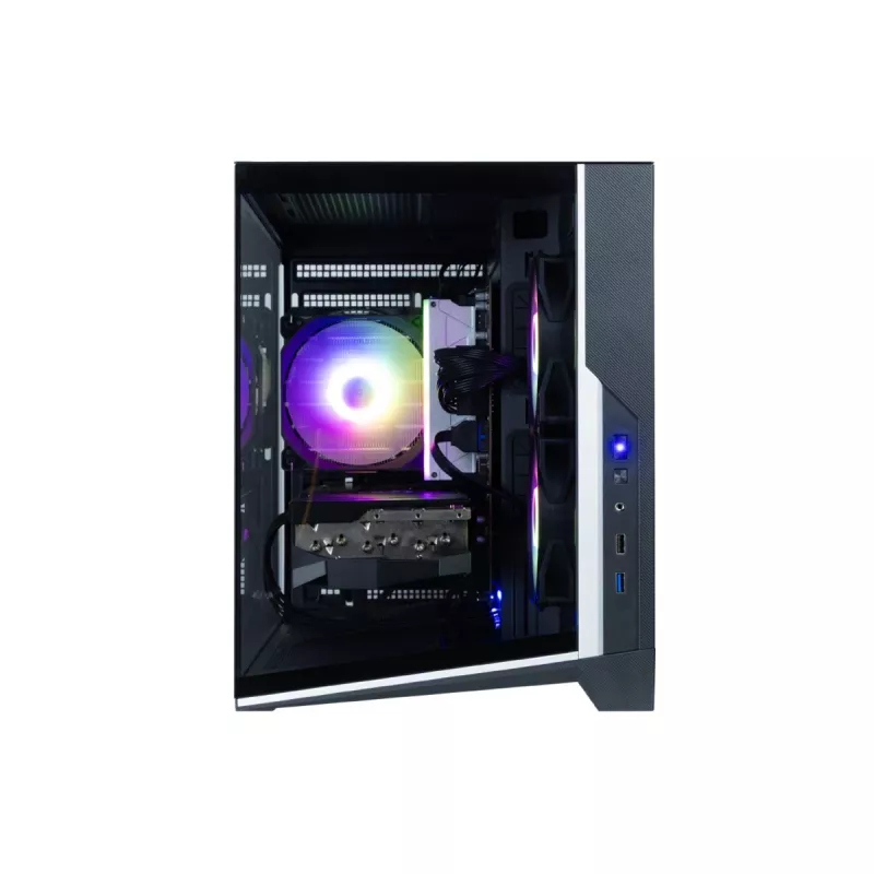 Zalman D30 juodas mATX Mini Tower kompiuterio korpusas su 3x 120mm ARGB ventiliatoriais ir grūdinto stiklo šonine plokšte
