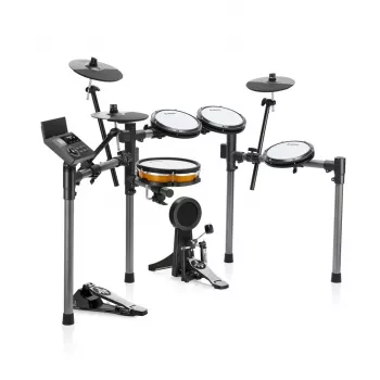 DONNER EC7247 elektroninis būgnų rinkinys su tinkliniais padais, 225+ garsai, USB MIDI, aliumininis stovas