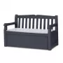 KETER lauko suoliukas su dėže Eden Garden Bench 265L pilkas