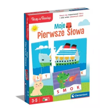 Mokomasis dėlionės žaidimas: Mano pirmieji žodžiai, žaidimas ir mokymasis lenkų kalba, Clementoni 50770