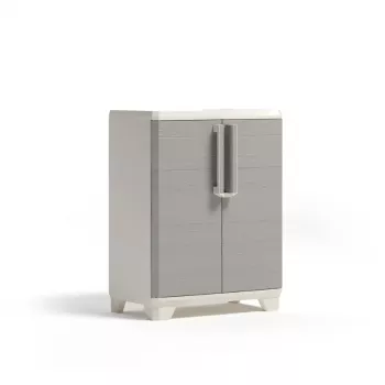 KETER Linear medinė apatinė spintelė 68x39x90cm šviesiai smėlio / šviesiai pilka