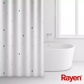 RAYEN Dušo užuolaida 180x200cm balta, poliesteris