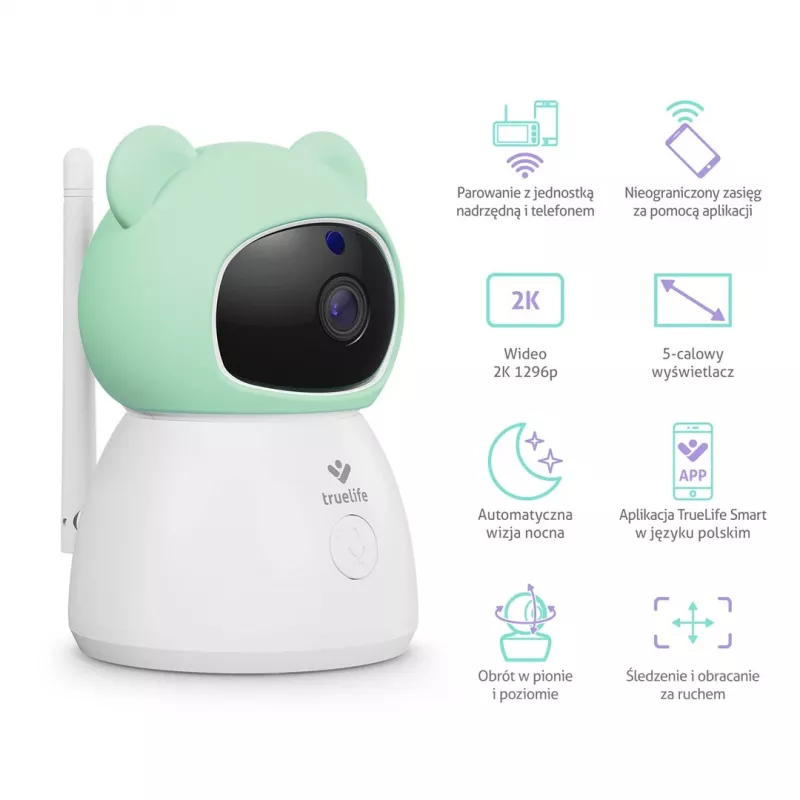 TrueLife NannyCam R6 Dual Smart kūdikių stebėjimo monitorius