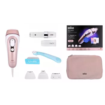 Braun Skin i-expert Pro 7 PL7432 IPL plaukų šalinimo prietaisas, 400 000 blyksnių, baltas/rožinis