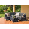 KETER sodo baldų komplektas Corfu Relax Set rudas