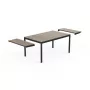KETER Sodo stalas ištraukiamas Deco Porto Nova Ištraukiamas 160-240 cm uosio medienos atspalvio/juodas