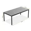KETER Sodo stalas Deco Porto Nova 200 uosio medienos atspalvio/ juodas