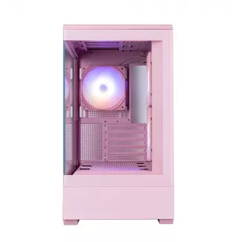 Zalman P30 V2, mATX Mini Tower kompiuterio korpusas, 3 x 120mm ARGB ventiliatoriai, rožinis