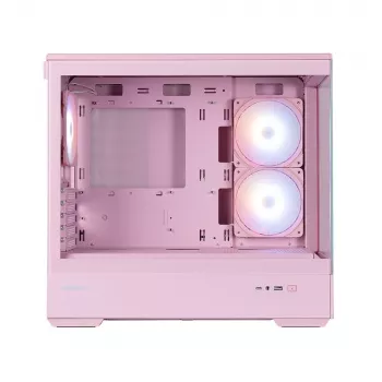 Zalman P30 V2, mATX Mini Tower kompiuterio korpusas, 3 x 120mm ARGB ventiliatoriai, rožinis