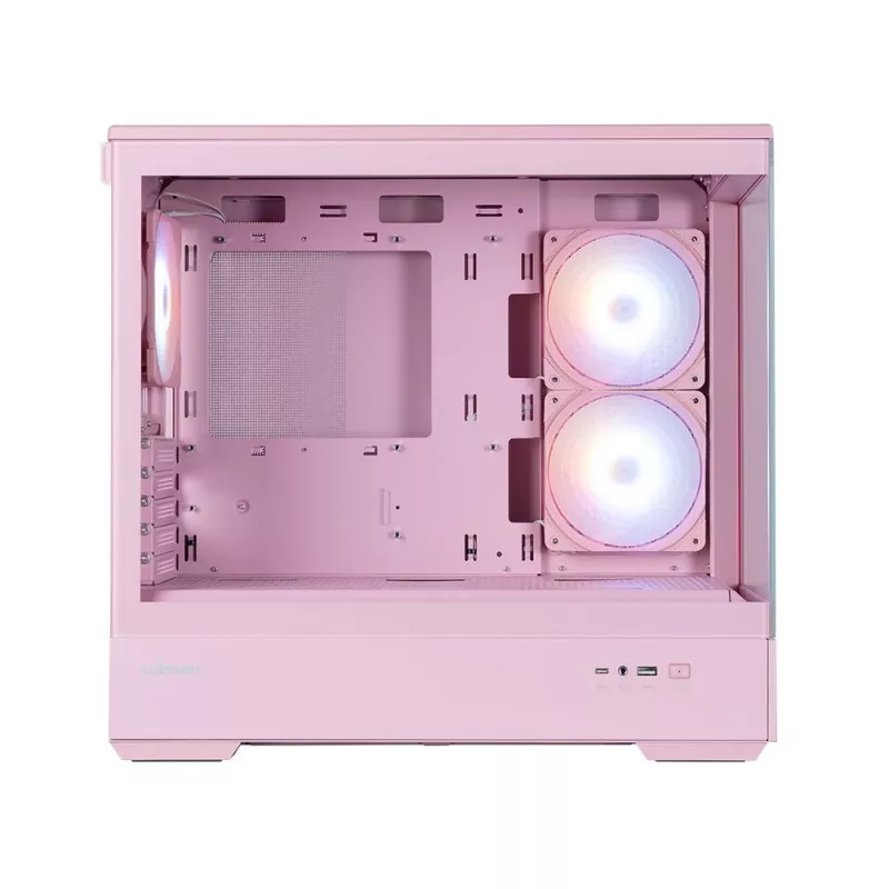 Zalman P30 V2, mATX Mini Tower kompiuterio korpusas, 3 x 120mm ARGB ventiliatoriai, rožinis